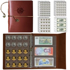 Coin Collection Book Holder for Collectors,428 Pockets Coin Collection Suppli...