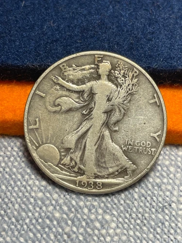(#100142) Walking Liberty Half Dollar: 1938 D   fine