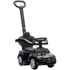 Mercedes-Benz C-Class Licensed 2-in-1 Ride-On Push Car Black