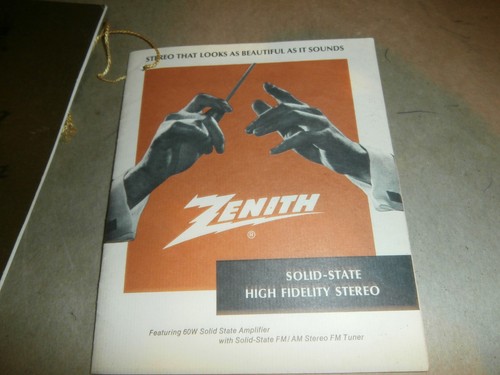 Vintage Zenith Stereo Stereophonic Phonograph Guide Booklets X930 X932 X934 X938 - Picture 7 of 11