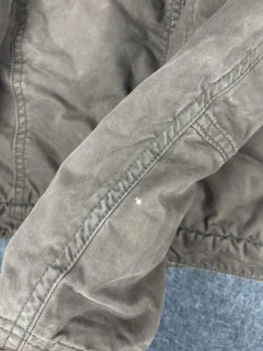 Abercrombie & Fitch Adirondack Jacket Canvas Fur Lined Brown Fade Vintage Mens L image 8