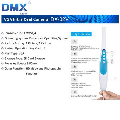 Dental Intraoral Camera VGA CMOS1/4 Embedded Operating System