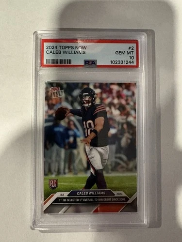 2024 Topps Now Caleb Williams Rookie  #2 PSA 10