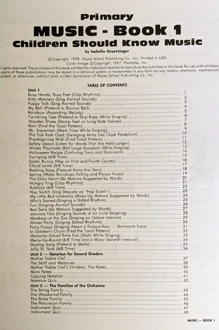 Hayes "Children Should Know Music" Grades 1-6 Homeschool Lesson SC Books - Image 4 of 4