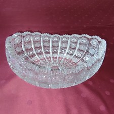 Kristall-Jardiniere, Bohemia, handgeschliffen, L:20cm, B: 12cm