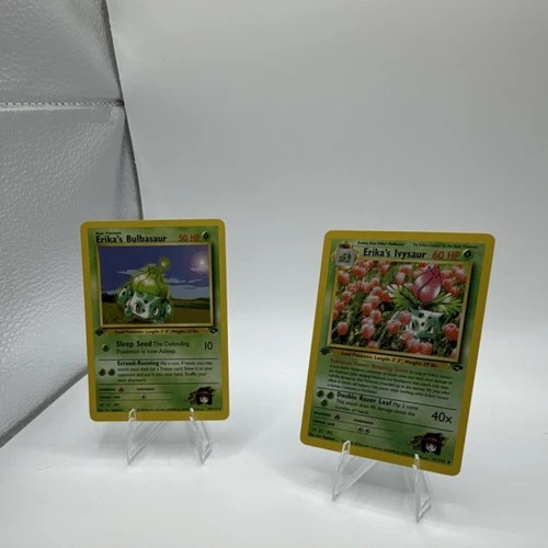 Pokémon TCG Gym Challenge Erika's Bulbasaur Ivysaur Card Lot 2 Cards First ed