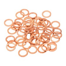 52 x Flat Copper Washers 7x10x1mm Copper Flat Sealing Ring Washers