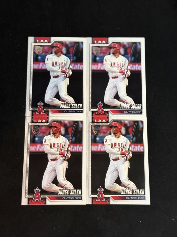 Jorge Soler #162 Los Angeles Angels Lot (4)