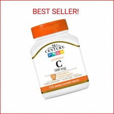 21st Century Vitamin C 500 mg Chewable Tablets, Orange, 110 Count