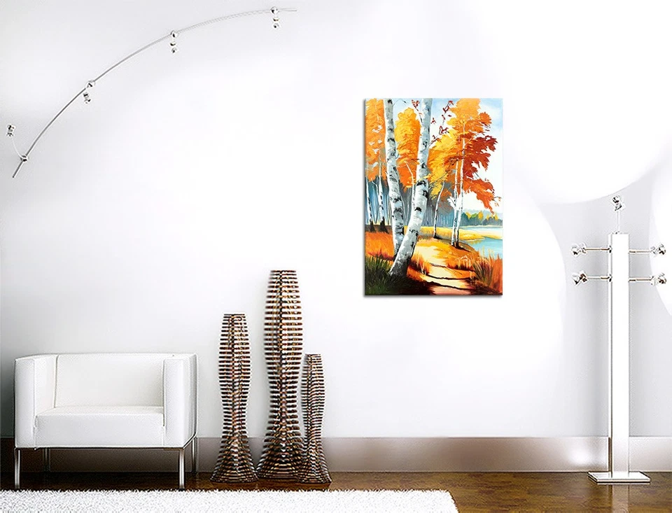 NOVAARTE Acryl Bild Gemälde Birke Abstrakte Malerei Bäume Moderne Kunst ORIGINAL - Bild 3 von 4