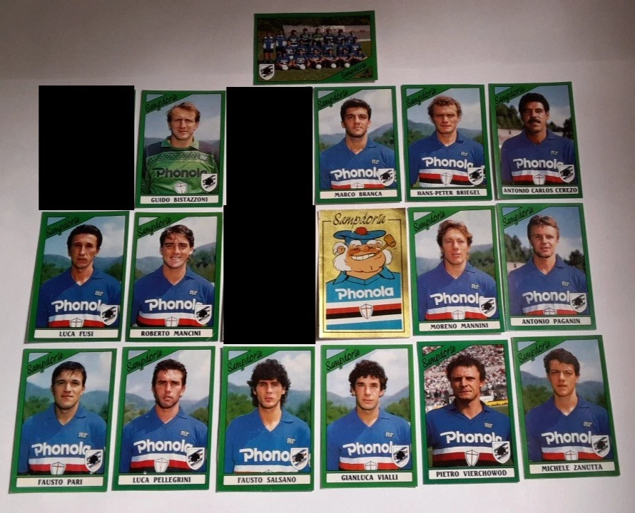 Set Complet Panini Sampdoria 2009-10 – 24 Figurines + Velines, Neuves