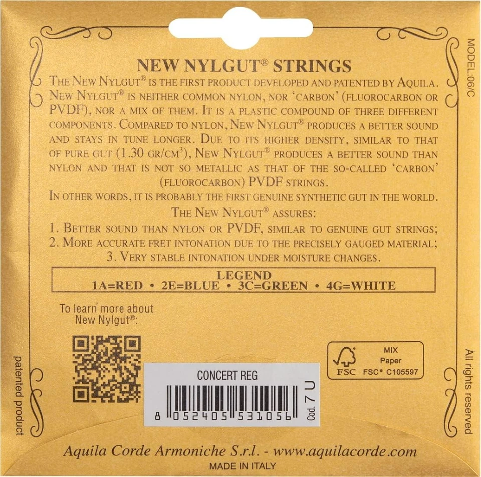 7U Concert Ukulele Strings Set 0, White - Image 2 of 3