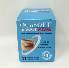 OCu SOFT Lid Scub Plus Eyelid Cleanser (30 Individually Wrapped Pre-Moist Pads)