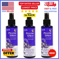 3-Pack Lavender Sleep Spray – Pillow Mist with Melatonin & Essential Oils
