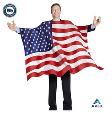 American Flag Cape 36x60 Independence Day Patriotic Costume Wearable Stars