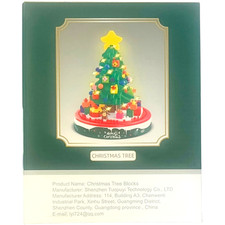 Christmas Tree Building Block Kits with LED Lights Cover for Kids 6 - NEW