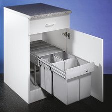 WESCO 8010116 Poubelle Traditionline Trio-Master DS 360 S/400-3, grise