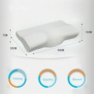 Memory Foam Neck Pillow, Light Grey