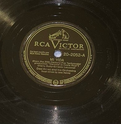 RCA VICTOR  20-2052  DESI ARNAZ   MI VIDA   ANOTHER NIGHT LIKE THIS   78 RECORD
