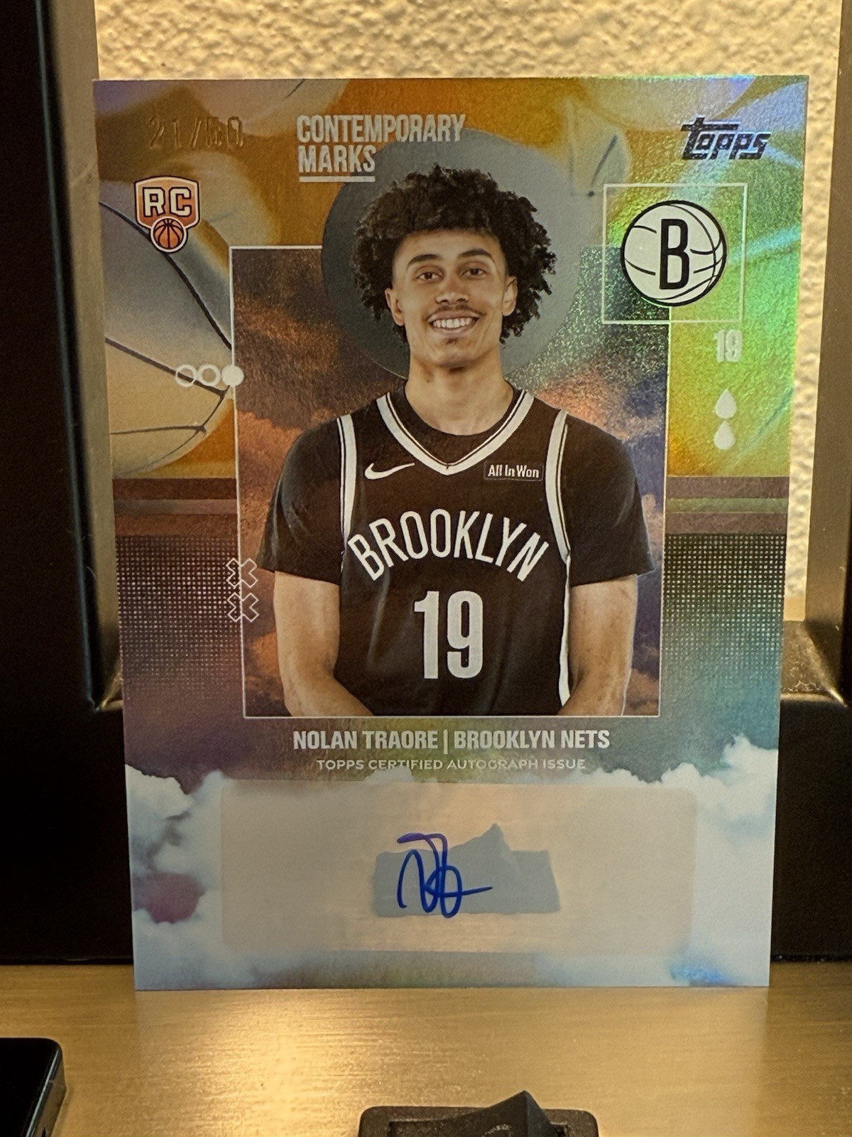 2025-26 TOPPS CONTEMPORARY MARKS NOLAN TRAORE RC AUTO - GOLD /50 SP - NETS