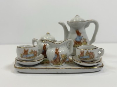 Vintage Miniature Beatrix Potter Tea Set Peter Rabbit Bone China - Bunny Rabbits