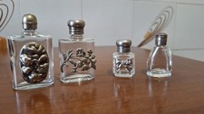 Bottigliette Profumo in Argento e foglie in Oro - Italian Vintage