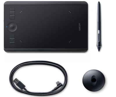 Wacom Intuos Pro kleines Grafiktablett - Schwarz (PTH460K0B)
