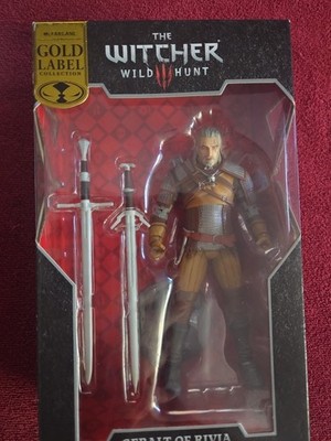 Witcher Wild Hunt Geralt Or Rivia Action Figure Mcfarlane Gold Label New Sealed