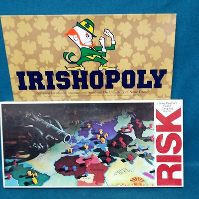 #ad Vtg Parker Bros Risk 1980 #44 1992 Irishopoly Late For the Sky READ $6.25
