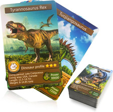 55PCS Dinosaur Learning Recognition Flash Cards,Dinosaur Fan Collectible Cards,
