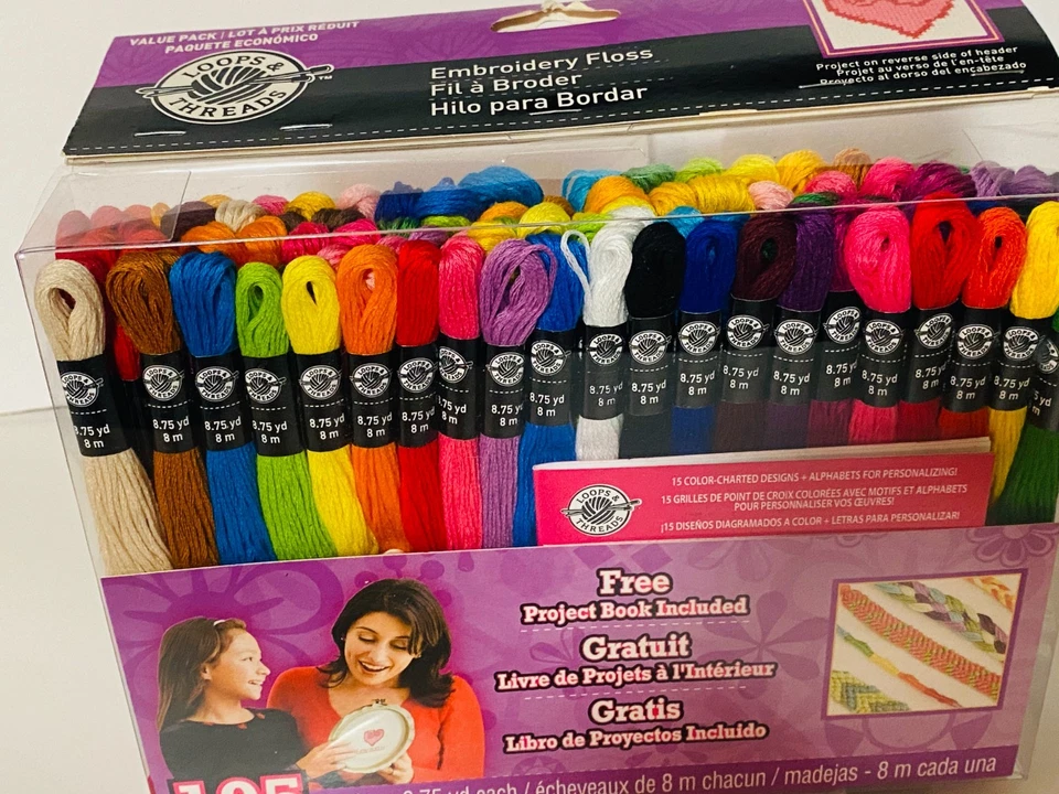 Loops & Threads Embroidery Floss - Value Pack, 105 Skeins, NEW - Image 4 of 4