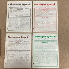 Vintage Apple Lot Washington Apple Pi Volume 5 No. 9 - 12 1983 Lot Of 4