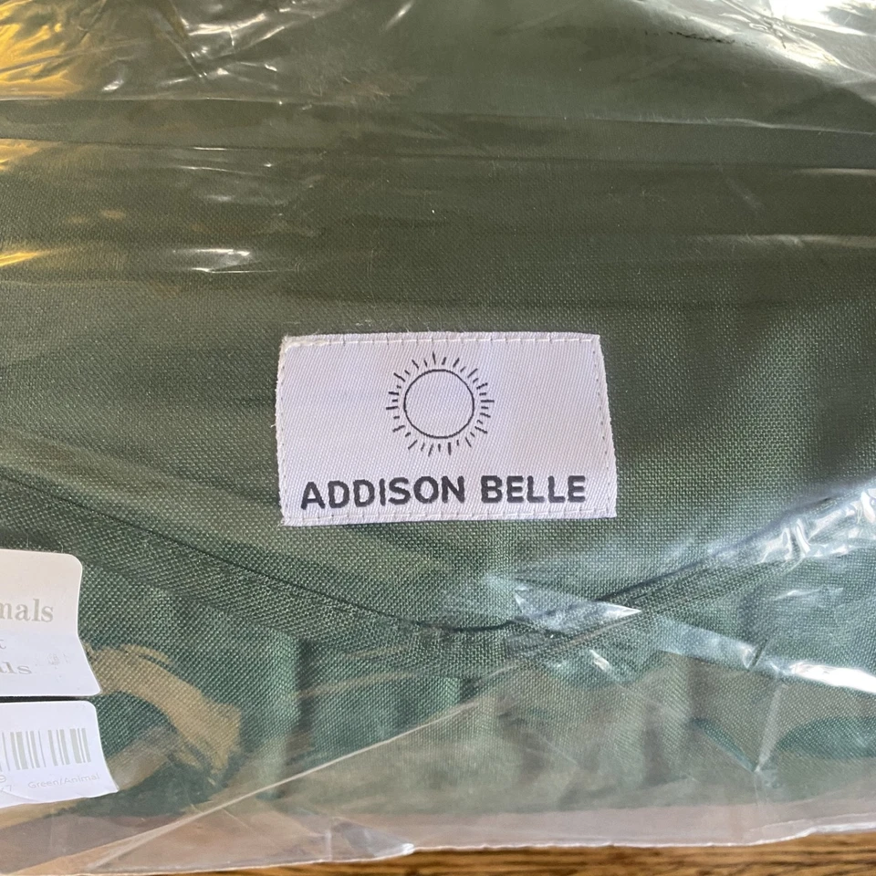 Manta de exterior Addison Belle verde/animales de safari 5'x7' picnic 60"x84" nueva Foto 3 de 4