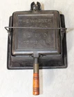 The Wagner MFG Sidney O Square Cast Iron Waffle Maker Pat 1910 High Base