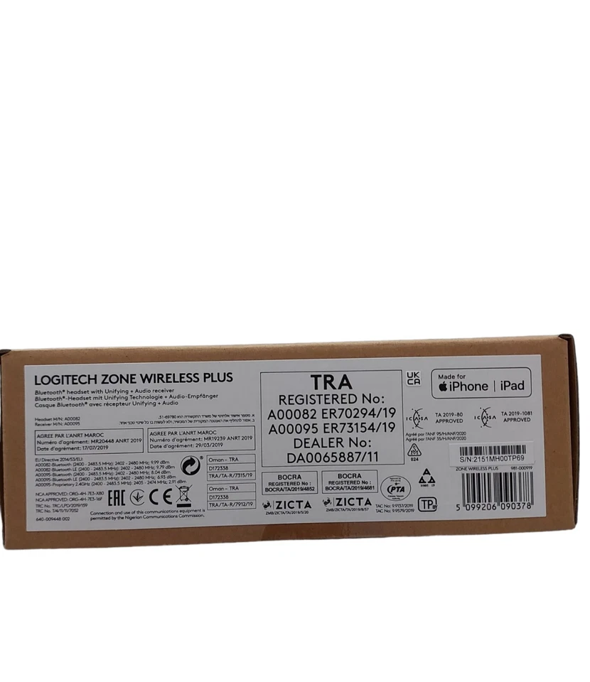 Logitech Zone Wireless Plus UC cuffie business videoconferenza Teams Zoom - Immagine 2 di 4