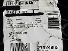 Southwire  #18awg 16 Stranded TFFN/AWM/MTW Building/Fixture Wire Blue /100ft