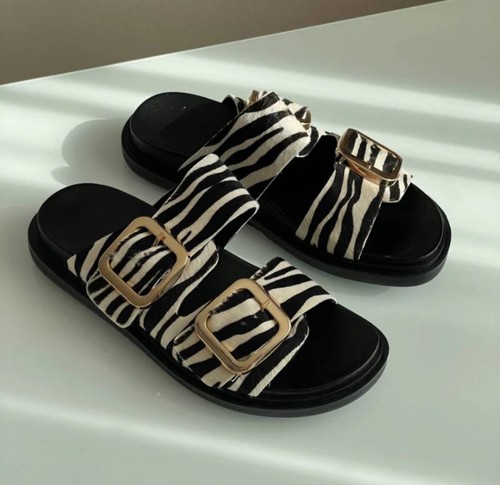 Boots n Bags Animal Print Sandals - Picture 2 of 4