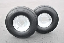 Antego 2-Pack Trailer Tire On Rim 570-8 5.70-8 Load C 4 Lug Galvanized Wheel