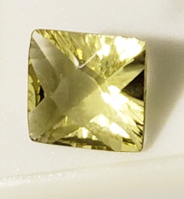 Lemon Quartz 10x10mm Designer Cut faceted 3.65 ctw Natural Healing Gemstone