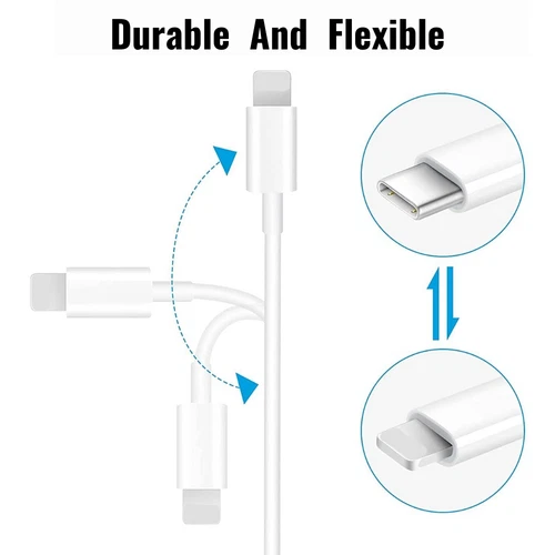 Fast Charger USB-C Charging Cable For iPhone 14 13 12 11 Pro Max XR 8 Plus iPad - Picture 3 of 13