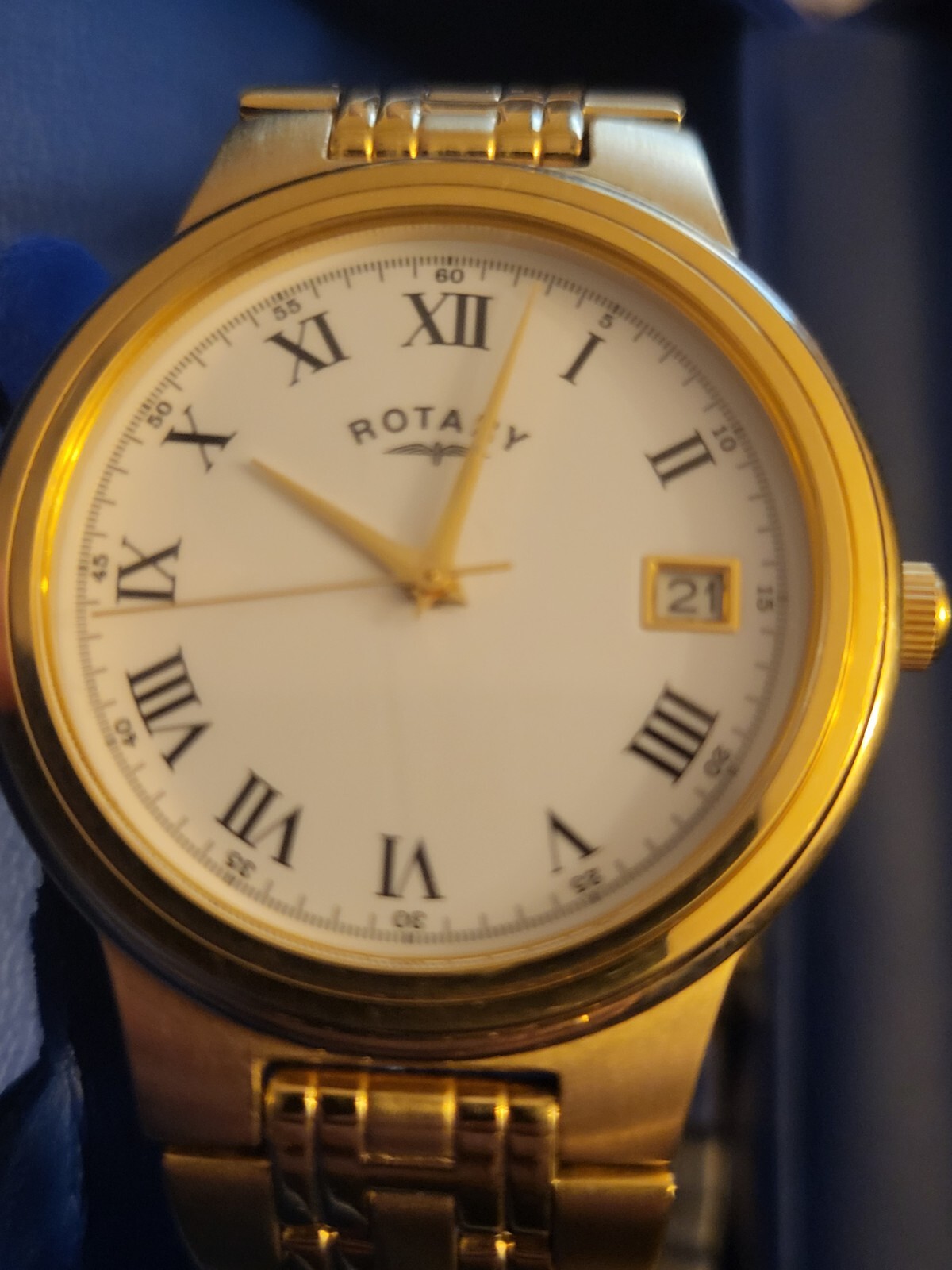 Gold Plated Men’s Rotary Watch Model 10309 eBay