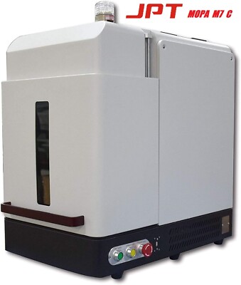 100W JPT MOPA C Enclosure Fiber Laser Marker/Engraver for Nameplate/Serial NO.