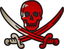 Pirate Sticker Jack Rackham Calico Flag Country BRN Bahrain