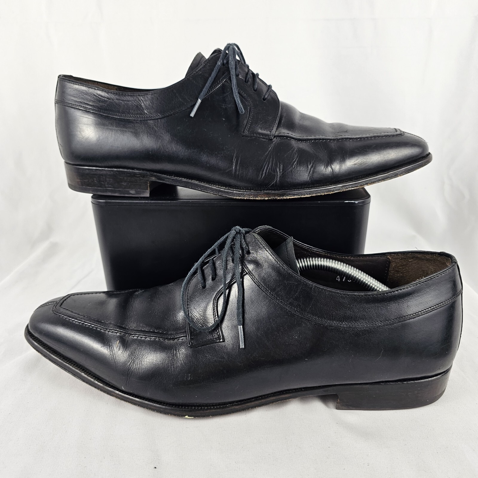 SAOLA Scarpe eleganti MEZLAN HUNDLEY II in pelle nera grembiule punta divisa Oxford 12801 12 M