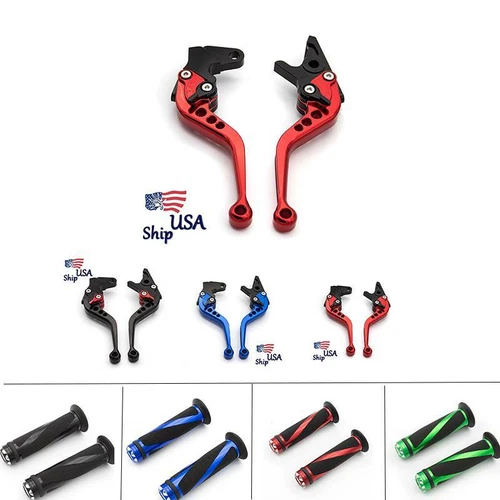 USA For YAMAHA RAPTOR 250YFZ450R 09–13 CNC Short Brake Clutch Lever Handle Grips