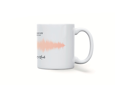 Personalisierte Soundwave Tasse, Jubiläum, Hochzeit, Geburtstag, jeder Künstler jedes Lied