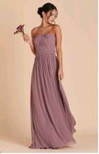 Birdy Grey Mauve Grace Chiffon Bridesmaid Dress CONVERTIBLE Size S NWT