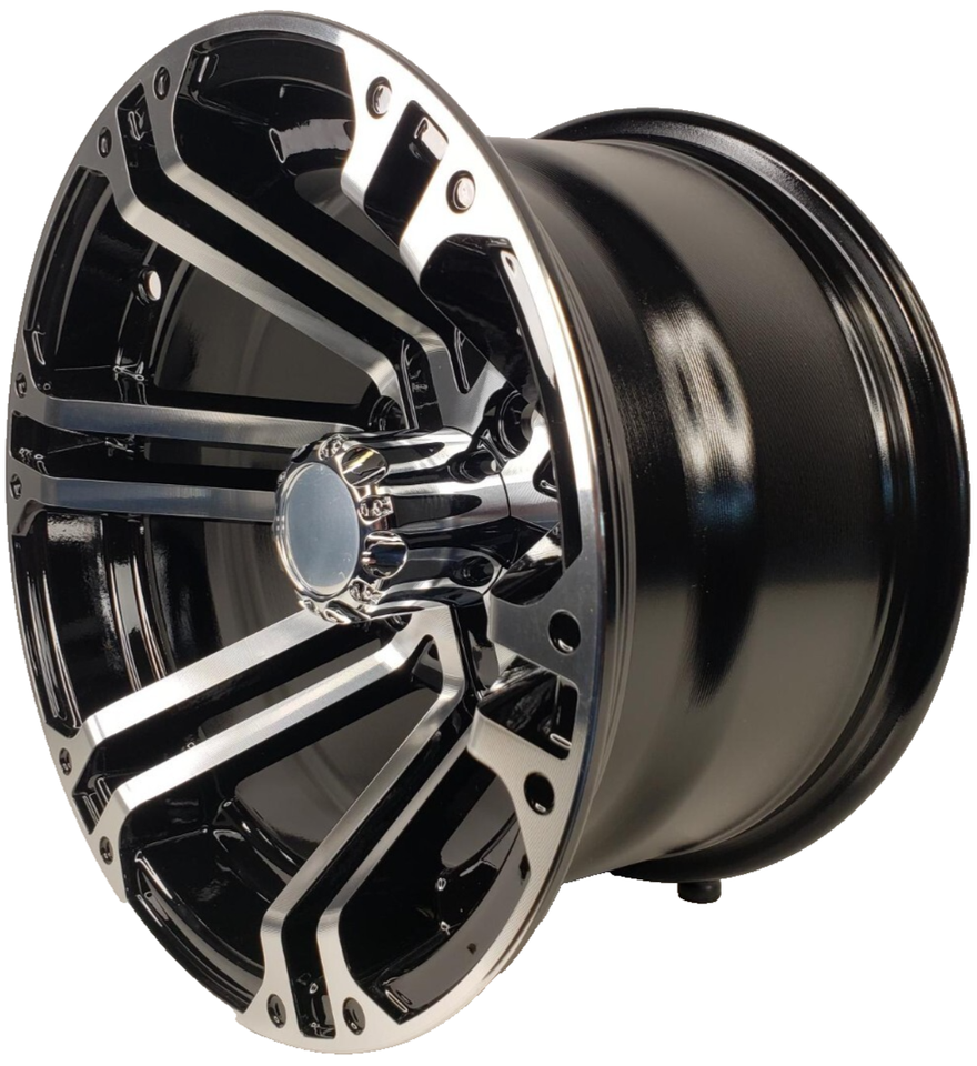 Club Car Golf Cart RIM WHEEL 12x7 4/4 [ SET OF 4 ] Aluminum Black ...