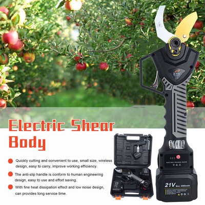 Electric Pruning Shears Battery Powered Cordless Pruner Tree Branch Cutting Tool