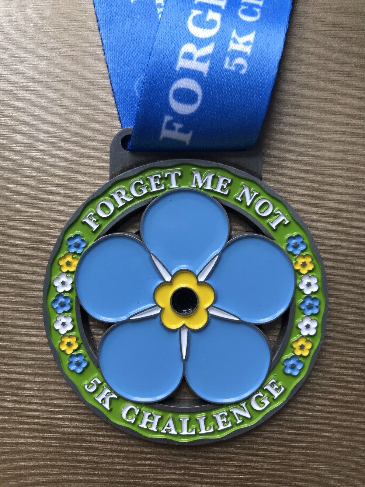 Forget Me Not 5k - Alzheimer’s Charity Bespoke Virtual Medal Run Walk Cycle